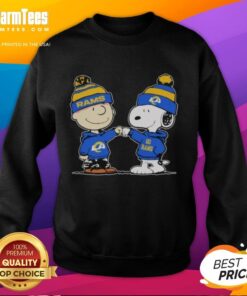 Cozy Los Angeles Rams Snoopy and Charlie Brown Best Friends sweatshirt in vibrant colors, perfect for fans and comfort lovers.