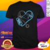 Alt Text: Carolina Panthers stethoscope headphones t-shirt for fans, showcasing love for the team in a stylish design.