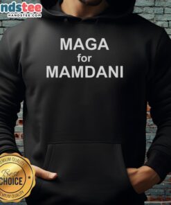 Nice Maga for Mamdani Zohran Mayor Hoodie featuring bold design and vibrant colors, perfect for supporters.