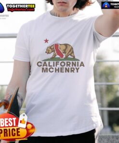 Vintage Nice Mchenry California Bear T-Shirt featuring California Republic wordplay design, perfect for casual wear.