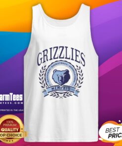 Stylish Memphis Grizzlies tank top featuring the NBA crest, perfect for basketball fans and casual wear.