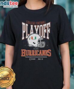 Nice Miami Hurricanes College Football Playoff 2025-26 ladies tee in vibrant colors, perfect for fans and stylish comfort.