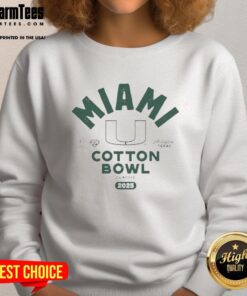 Miami Hurricanes Football 2025 Allstate Sugar Bowl sweatshirt featuring bold team graphics in Arlington, Texas.