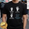 Miami Marlins t-shirt featuring 'Nothing Beats Rock Beats Scissors Paper Beats Rock Scissors Beats Paper' design.