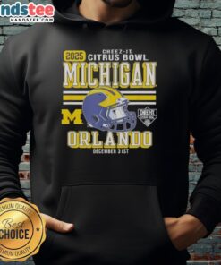 2025 Citrus Bowl Michigan Wolverines hoodie featuring vibrant colors and logo, perfect for fans in Orlando.