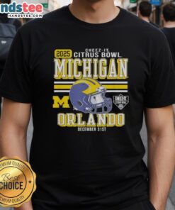 Nice Michigan Wolverines Citrus Bowl 2025 T-Shirt featuring bold team graphics, perfect for fans in Orlando.