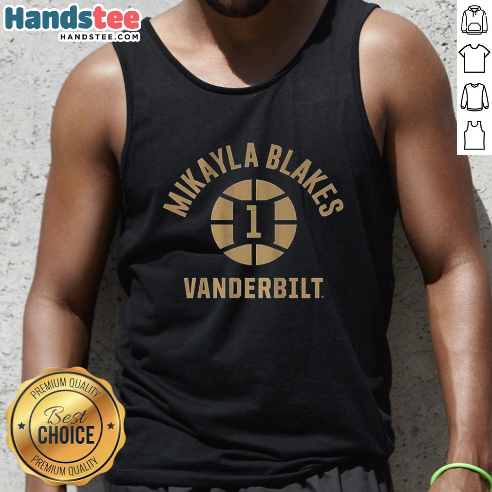 nice-mikayla-blakes-vanderbilt-commodores-basketball-name-and-number-1-tank-top Mikayla Blakes Vanderbilt Commodores basketball tank top featuring name and number 1 design in team colors.