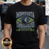 Alt Text: Stylish Minnesota Timberwolves Heater T-Shirt featuring team colors and logo, perfect for fans and casual wear.
