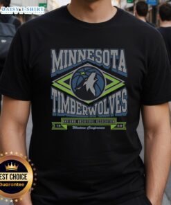 Alt Text: Stylish Minnesota Timberwolves Heater T-Shirt featuring team colors and logo, perfect for fans and casual wear.