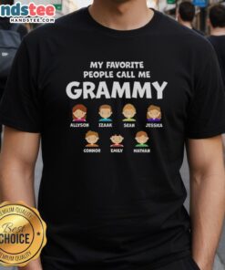 Personalized T-shirt for Grammy Allyson featuring names Izaak, Sean, Jessica, Connor, Emily, and Nathan.