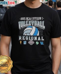 2025 NCAA Division I Women's Volleyball Regionals T-Shirt featuring Arizona State, Creighton Bluejays, Cal Poly, Kentucky.