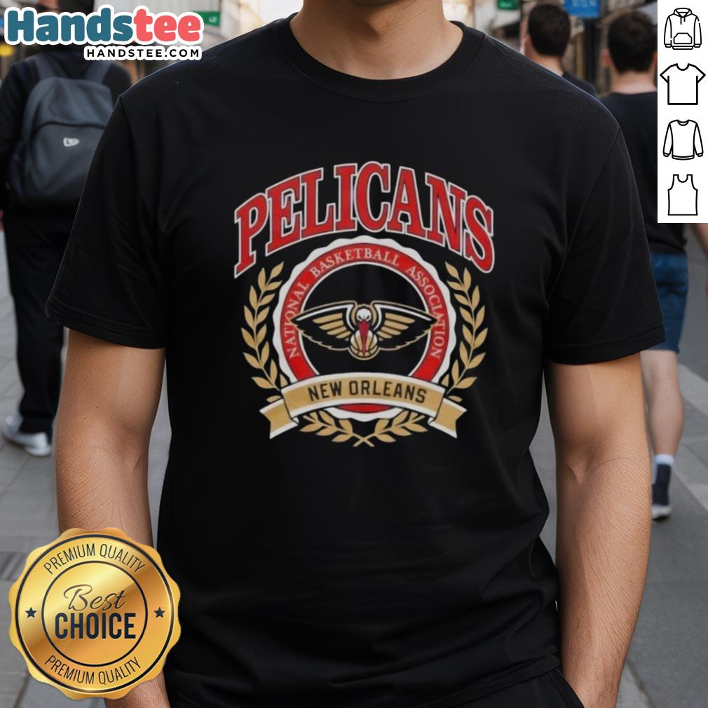 nice-new-orleans-pelicans-national-basketball-association-crest-t-shirt Nice New Orleans Pelicans NBA crest t-shirt, featuring vibrant team colors and logo for fans and players alike.