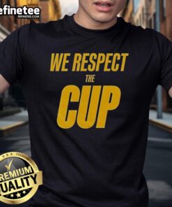 Alt Text: Nice New York Knicks 2025 Cup Champions T-Shirt - We Respect The Cup design for fans celebrating the team's victory.