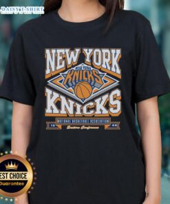 Ladies' Nice New York Knicks Heater Tee featuring bold team colors and logo, perfect for game day style.
