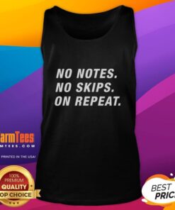 Stylish Chicago Bears tank top with 'Nice No Notes No Skips On Repeat' design, perfect for fans and summer wear.