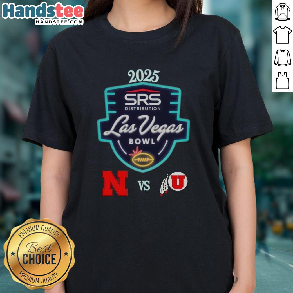 nice-official-nebraska-cornhuskers-vs-utah-utes-2025-las-vegas-bowl-at-allegiant-stadium-ladies-tee 2025 Las Vegas Bowl Ladies Tee featuring Nebraska Cornhuskers vs Utah Utes at Allegiant Stadium, perfect for game day.