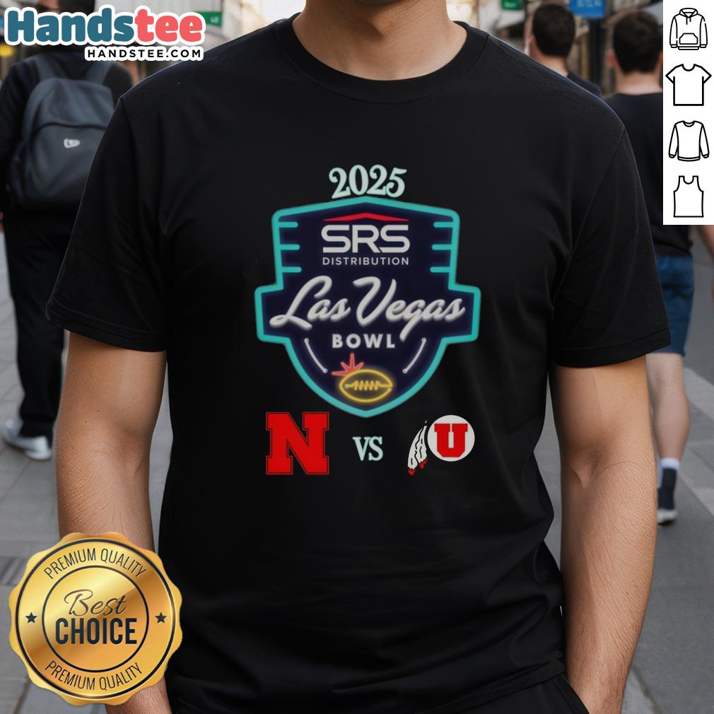 nice-official-nebraska-cornhuskers-vs-utah-utes-2025-las-vegas-bowl-at-allegiant-stadium-t-shirt 2025 Las Vegas Bowl T-shirt featuring Nebraska Cornhuskers vs Utah Utes at Allegiant Stadium, perfect for fans.