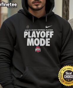 Ohio State Buckeyes Football hoodie for the 2025-2026 College Football Playoff season, featuring team colors and logo.