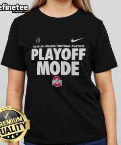 Ohio State Buckeyes Football ladies tee for the 2025-2026 College Football Playoff season, stylish and comfortable.