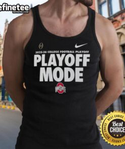 Ohio State Buckeyes football tank top for 2025-2026 College Football Playoff mode, showcasing team spirit and style.