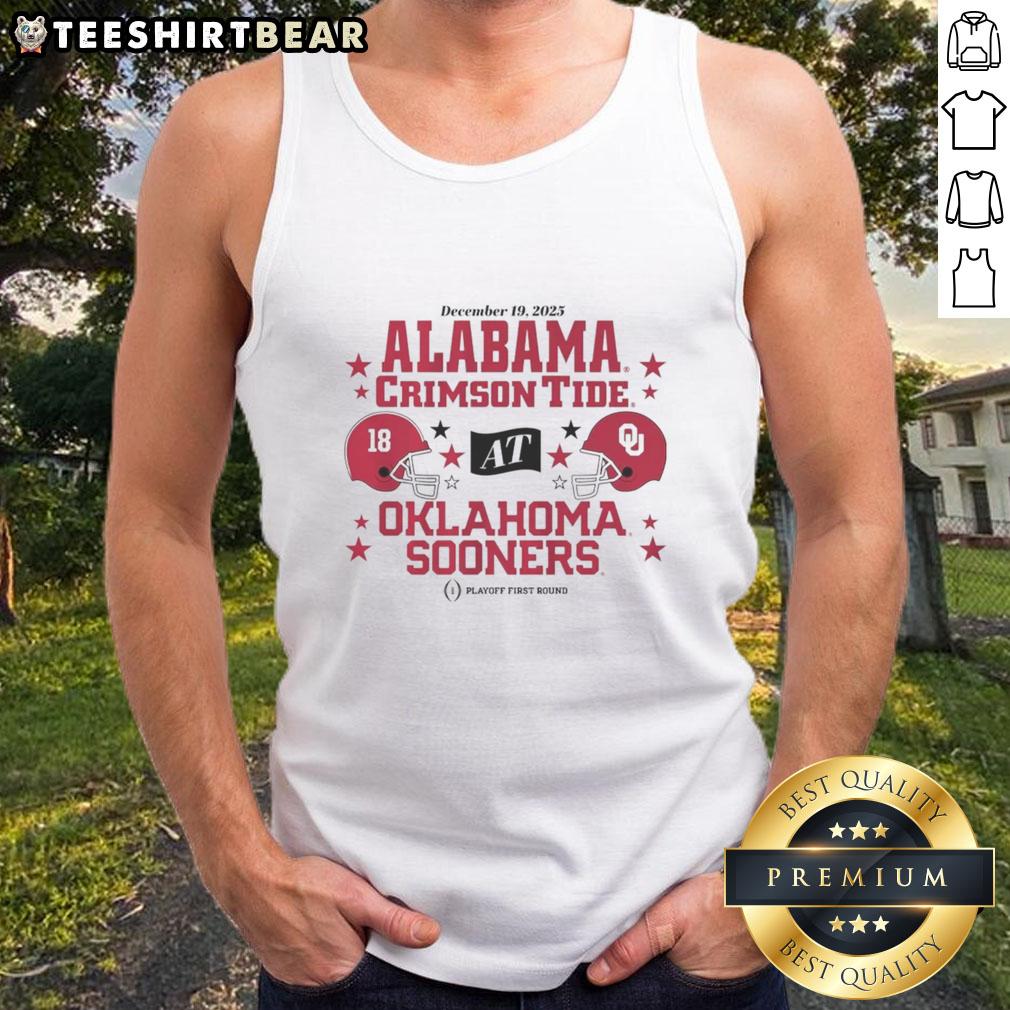 nice-oklahoma-sooners-alabama-crimson-tide-2025-cfp-first-round-matchup-tank-top Nice Oklahoma Sooners vs Alabama Crimson Tide 2025 CFP First Round Matchup tank top featuring team logos and vibrant colors.
