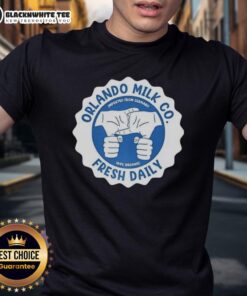 Nice Orlando Milk Co. logo T-shirt, 100% organic, fresh daily, imported from Germany, perfect for eco-conscious fashion.