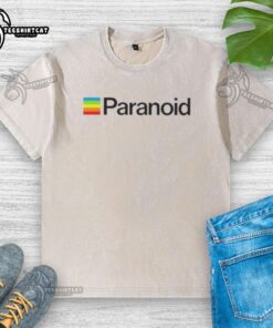 Nice Paranoid Washed T-Shirt featuring a relaxed fit and unique vintage design, perfect for casual wear.