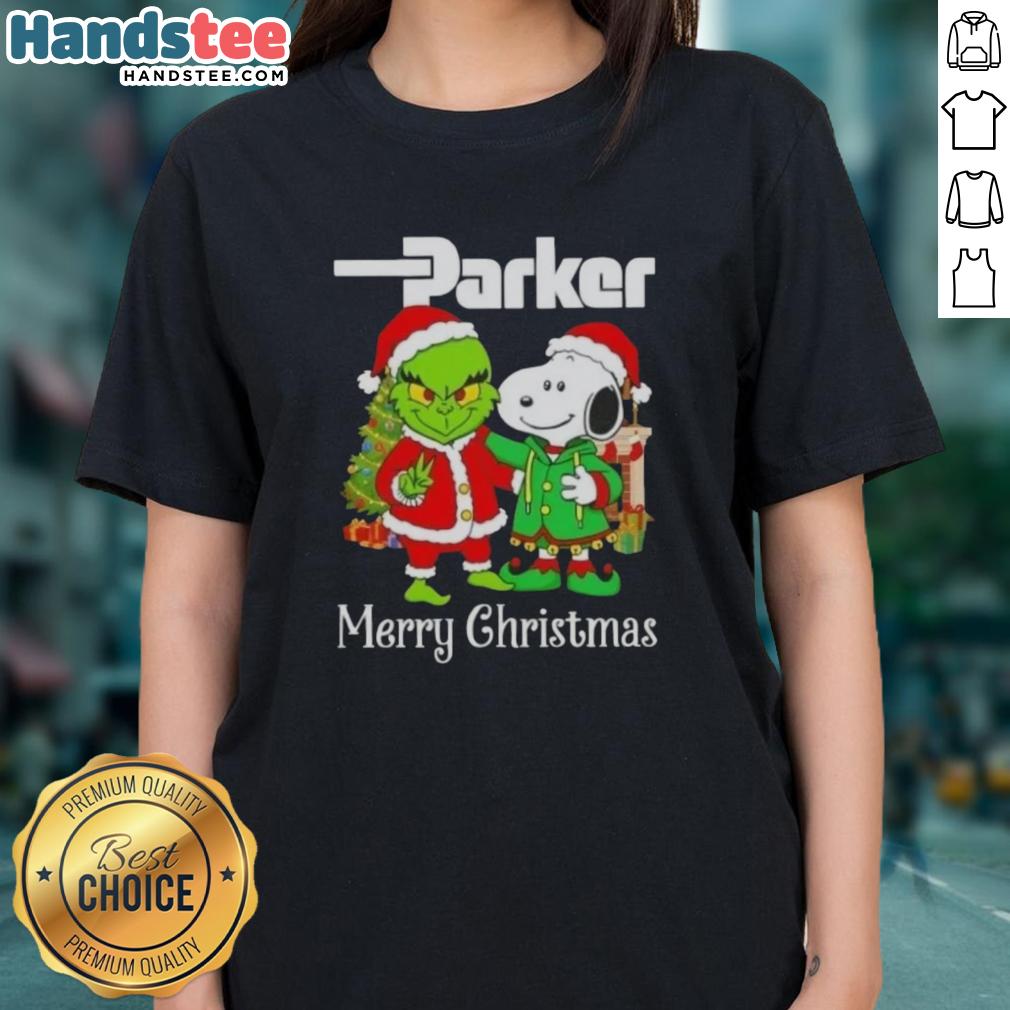 nice-parker-hannifin-x-grinch-and-snoopy-merry-christmas-ladies-tee Nice Parker Hannifin X Grinch and Snoopy Merry Christmas ladies tee featuring festive graphics for the holiday season.