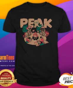 Nice Peak Happy Campers T-Shirt featuring a vibrant camping graphic, perfect for outdoor enthusiasts and adventure lovers.