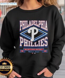 Cozy Nice Philadelphia Phillies heater sweatshirt featuring team logo, perfect for fans to stay warm during games.