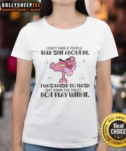 Pink Panther graphic tee for ladies featuring the quote about confidence and resilience against negativity.