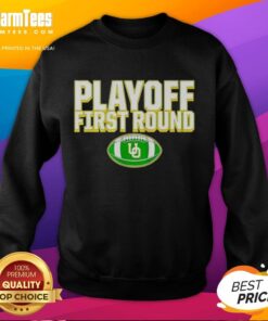 Oregon Ducks 2025 CFP Winner sweatshirt featuring bold team colors and logo, perfect for playoff fans.