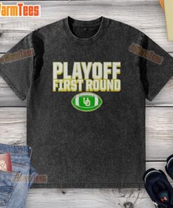 Oregon Ducks 2025 CFP Winner washed T-shirt featuring vibrant team graphics for playoff fans.