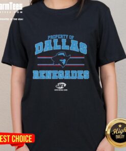 Dallas Renegades UFL logo on a stylish ladies tee, perfect for fans showcasing team spirit and support.