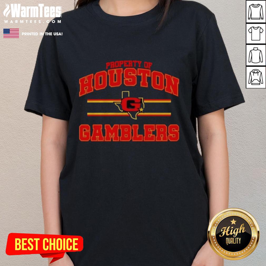nice-property-of-houston-gamblers-ufl-logo-ladies-tee Stylish Houston Gamblers UFL logo ladies tee, perfect for fans of the United Football League and trendy sportswear.