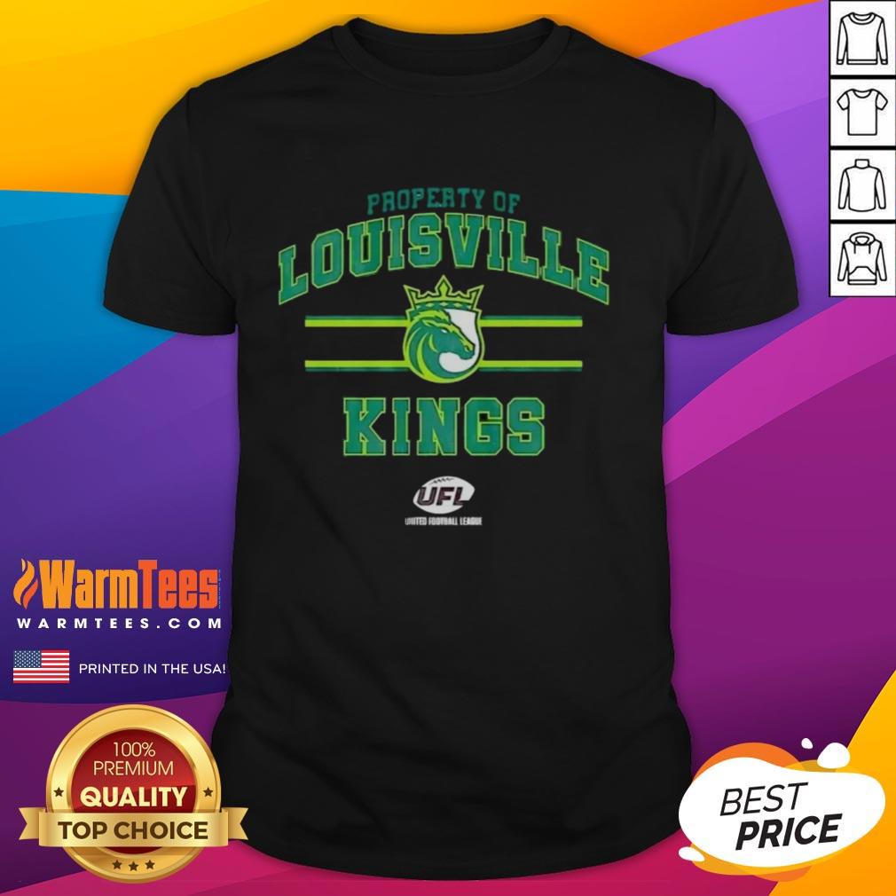 nice-property-of-louisville-kings-ufl-logo-t-shirt-1 Louisville Kings UFL logo t-shirt showcasing vibrant design and comfortable fit, perfect for fans of the team.