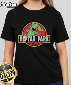 Nice Reptar Park Rugrats Movie cartoon ladies tee featuring vibrant colors and iconic characters perfect for fans.