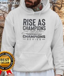 Nice Rise As Champions hoodie from the 2025 Stockholm Overwatch Champions Series, featuring vibrant colors and logo.