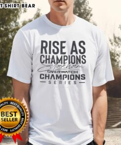 Nice Rise As Champions Stockholm Overwatch Champions Series 2025 T-Shirt featuring bold graphics and vibrant colors.