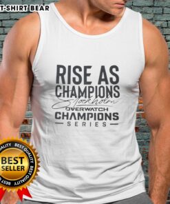 Nice Rise as Champions Stockholm Overwatch Champions Series 2025 tank top featuring vibrant graphics and team logo.