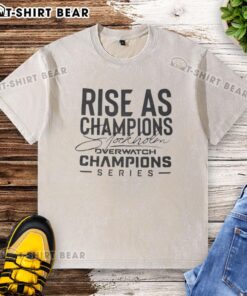Nice Rise as Champions Stockholm Overwatch Champions Series 2025 washed t-shirt featuring a stylish design and vibrant colors.