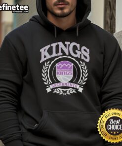 Alt Text: Stylish Sacramento Kings hoodie featuring the NBA crest, perfect for fans of the National Basketball Association.