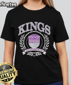 Nice Sacramento Kings NBA crest on a ladies tee, perfect for fans showcasing team pride and style.
