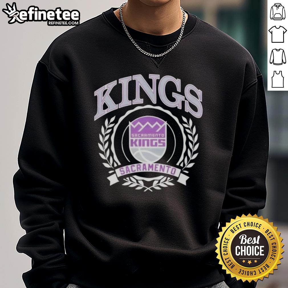nice-sacramento-kings-national-basketball-association-crest-sweatshirt Alt Text: Stylish Sacramento Kings sweatshirt featuring the NBA crest, perfect for fans of the National Basketball Association.