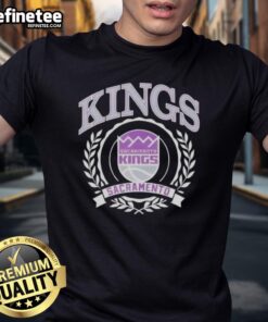 Sacramento Kings NBA crest t-shirt featuring vibrant team colors and logo, perfect for basketball fans.