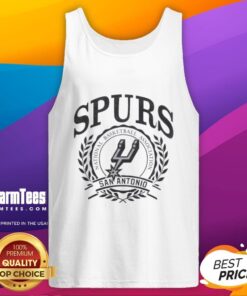 Stylish San Antonio Spurs tank top featuring the NBA crest, perfect for basketball fans and casual wear.