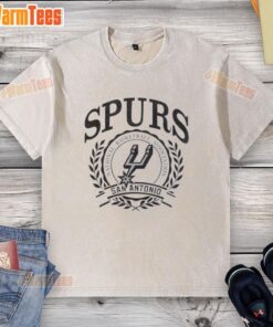 Alt Text: Stylish San Antonio Spurs NBA crest washed t-shirt featuring the team's logo on a soft, casual fabric.