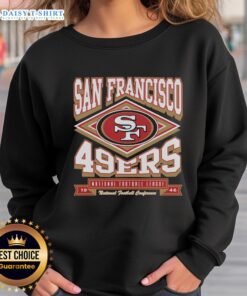Alt Text: Cozy Nice San Francisco 49ers heater sweatshirt featuring team logo, perfect for game day and chilly weather.