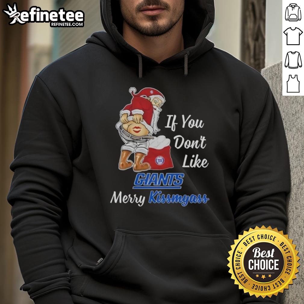 nice-santa-claus-if-you-dont-like-new-york-giant-merry-kissmyass-hoodie Nice Santa Claus wearing a 'Kiss My Ass' hoodie, perfect for New York Giants fans celebrating the holidays.
