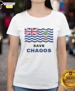 Nice Save Chagos Campaign Ladies Tee featuring a stylish design supporting the Chagos Islands conservation effort.